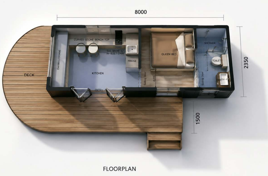 Single-level Queensland floorplan